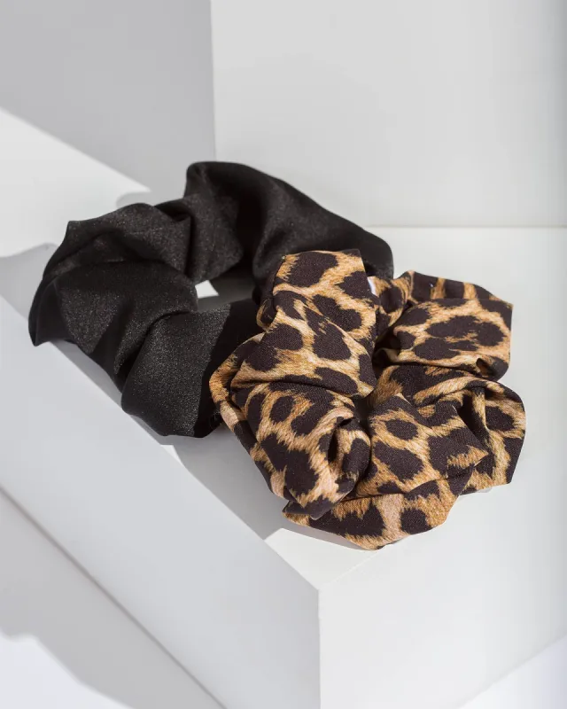 Leopard And Black Scrunchie Pack sold by Collete Hayman