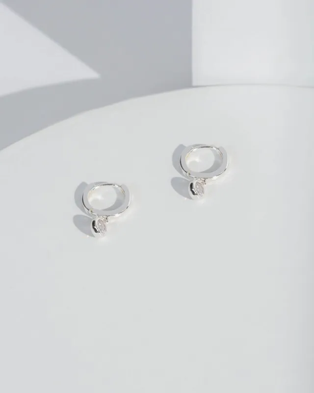 Crystal Round Cubic Zirconia Charm Earrings sold by Collete Hayman