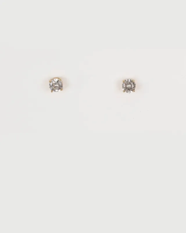 Gold Plated Diamante Stud Earrings sold by Collete Hayman