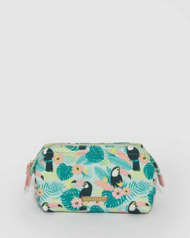 Toucan Print Structured Cosmetic Case sold by Collete Hayman