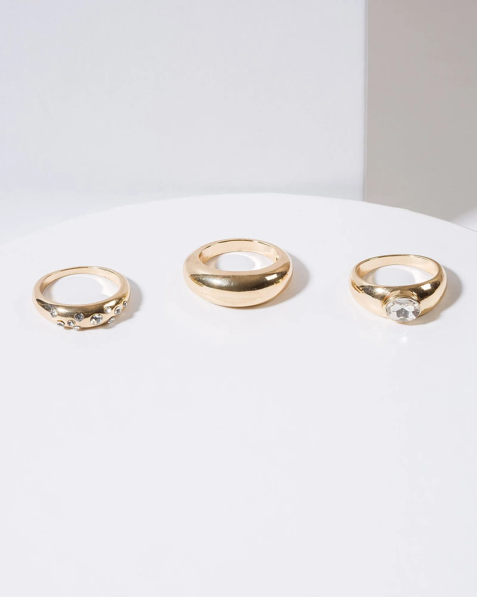 Gold Crystal Thick Ring Pack sold by Collete Hayman