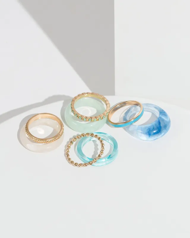 Blue Acrylic Ring Pack sold by Collete Hayman