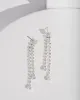 Silver Crystal Post Drop Earrings sold by Collete Hayman