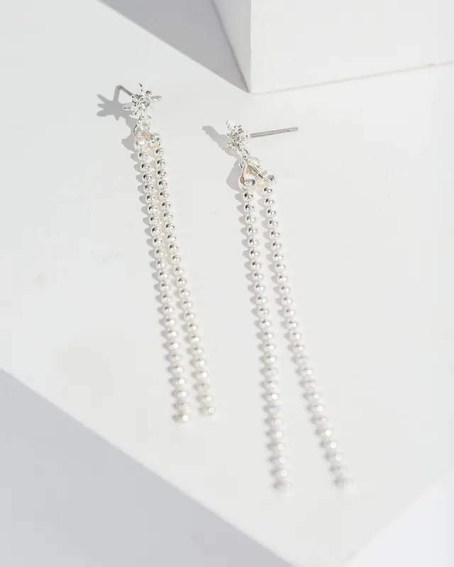 Silver Starlight Tassel Earrings sold by Collete Hayman