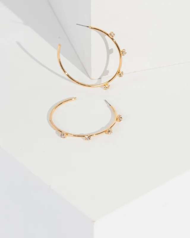 Crystal Embellished Hoop Earrings sold by Collete Hayman