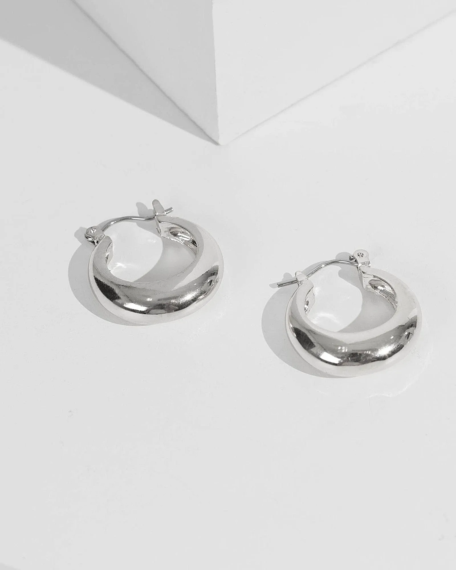 Silver Chunky Hoop Earrings sold by Collete Hayman