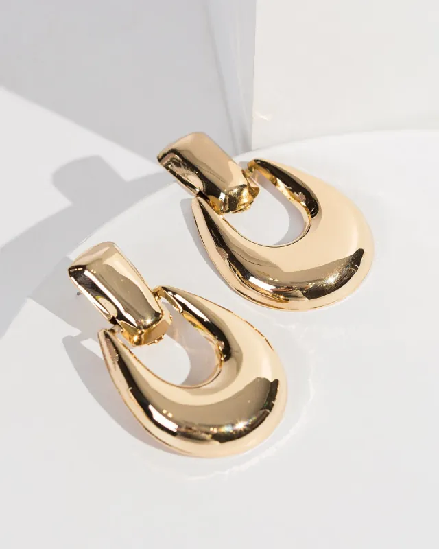 Gold Chunky Hoop Stud Earrings sold by Collete Hayman