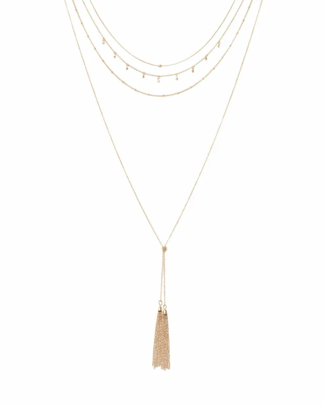 Gold Fine Metal Layered Necklace sold by Collete Hayman