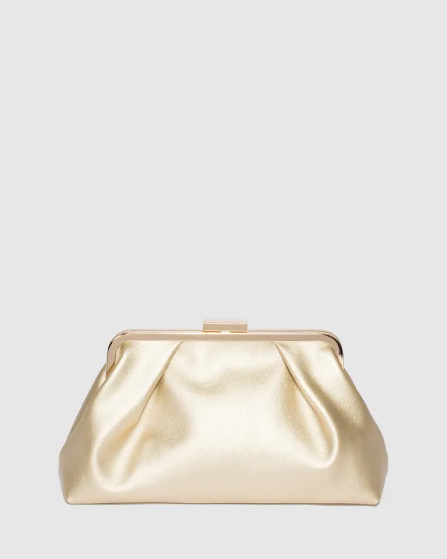 Gold Noa Clutch Bag sold by Collete Hayman