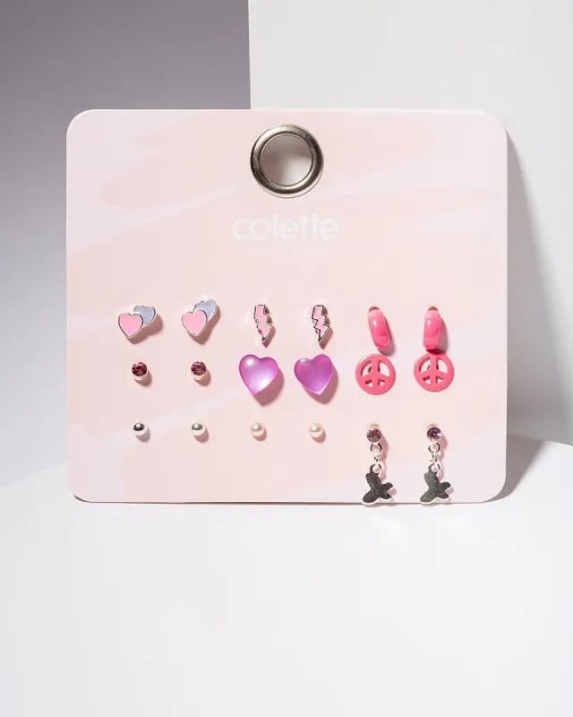 Pink Butterfly & Flower Earring Pack sold by Collete Hayman