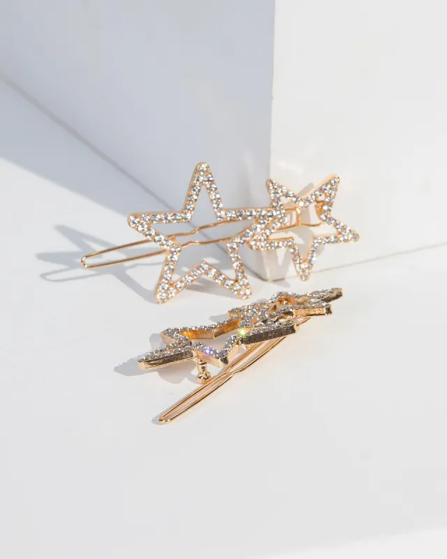 Crystal Stars Metal Hair Clip Pack sold by Collete Hayman
