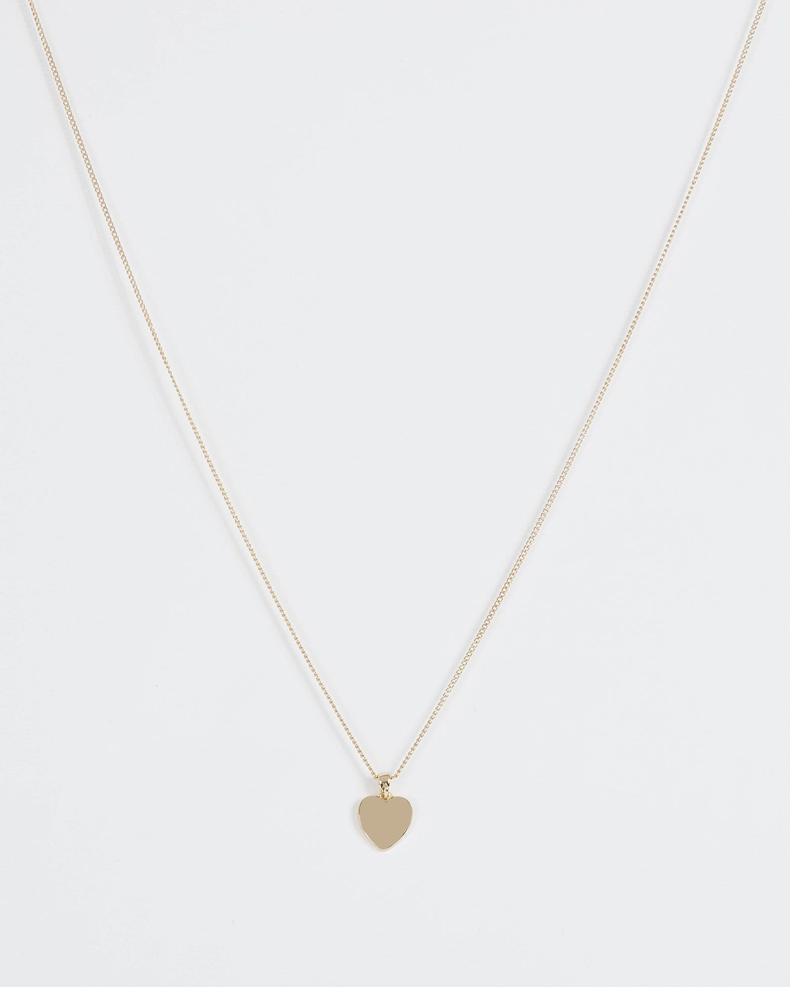 Gold Fine Plain Heart Charm Necklace sold by Collete Hayman
