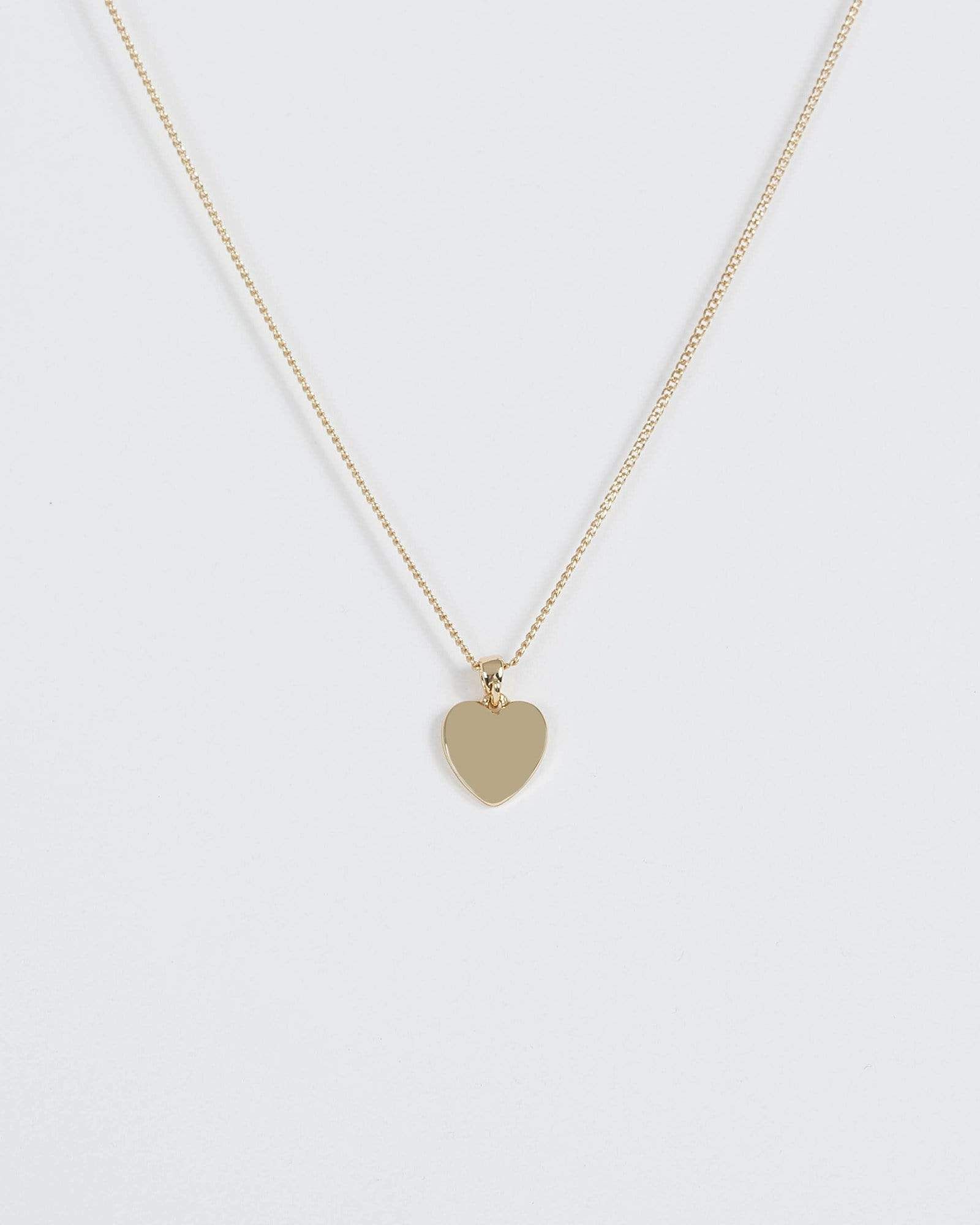 Gold Fine Plain Heart Charm Necklace sold by Collete Hayman product image thumbnail 3