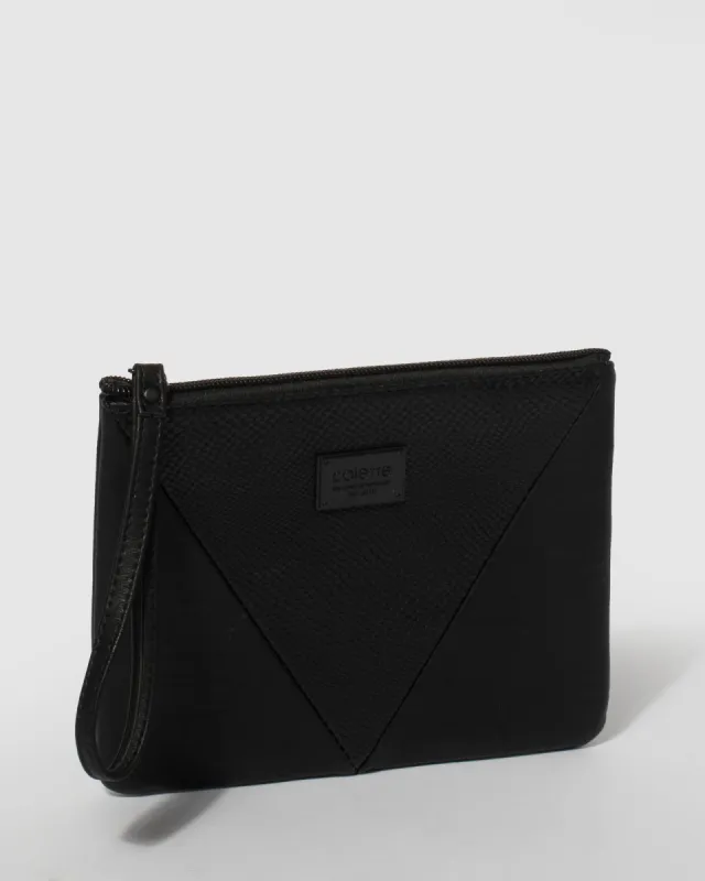 Black Textured Poppy Wristlet Purse sold by Collete Hayman