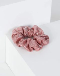 Pink Shiny Line Detail Scrunchie sold by Collete Hayman