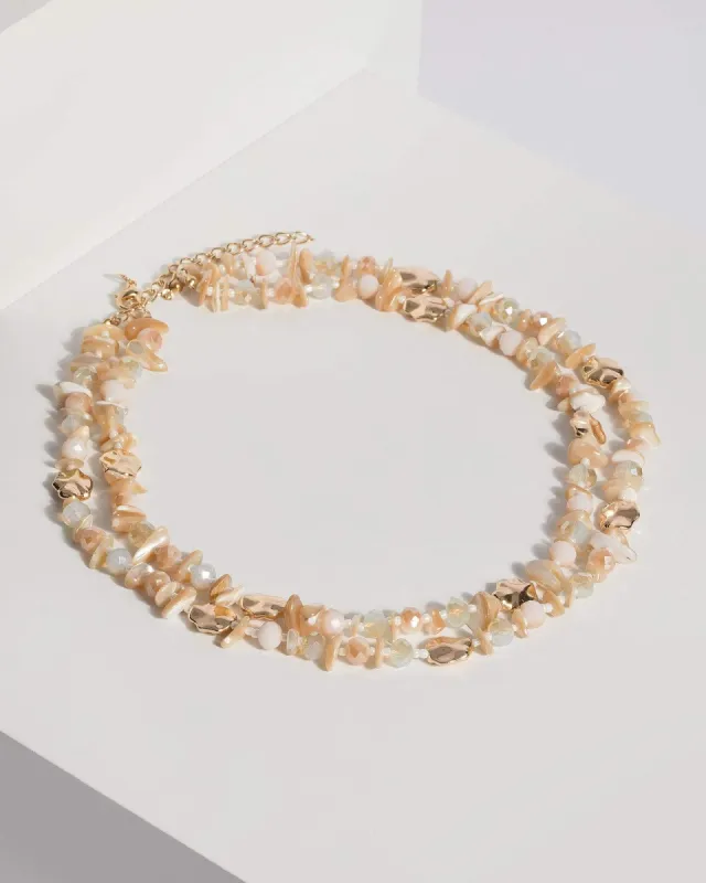 Natural Shell Organic Beaded Necklace sold by Collete Hayman