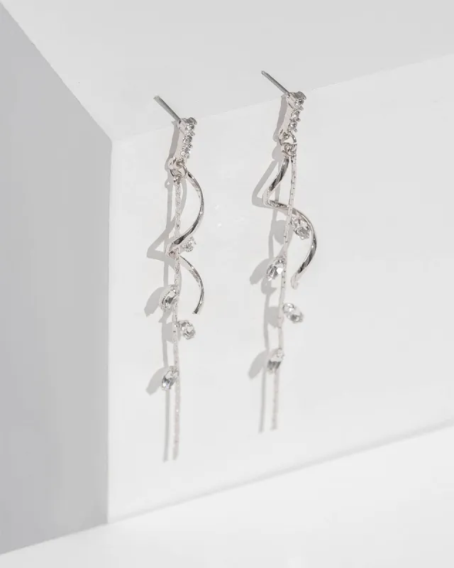 Silver Spiral Leaf Drop Earrings sold by Collete Hayman