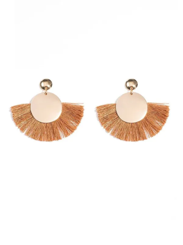 Disc Tassel Drop Earrings sold by Collete Hayman