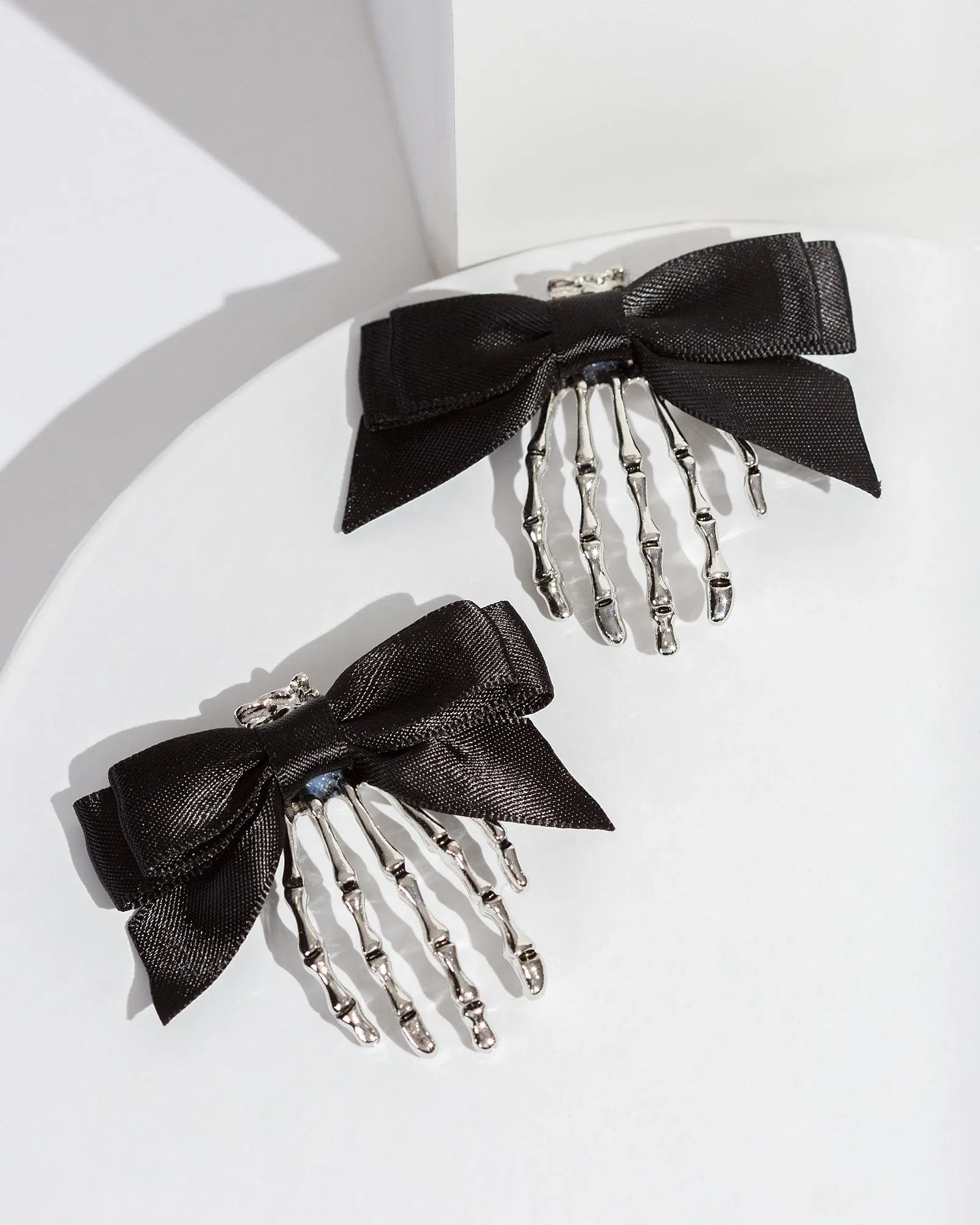 Silver Skeleton Hand Hair Slide Pack sold by Collete Hayman