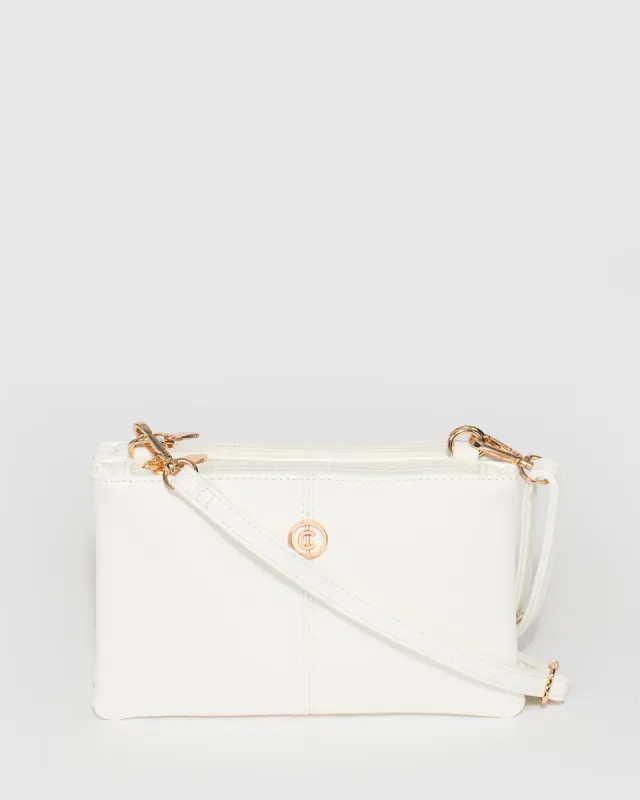 White Peta Double Pouch Bag sold by Collete Hayman