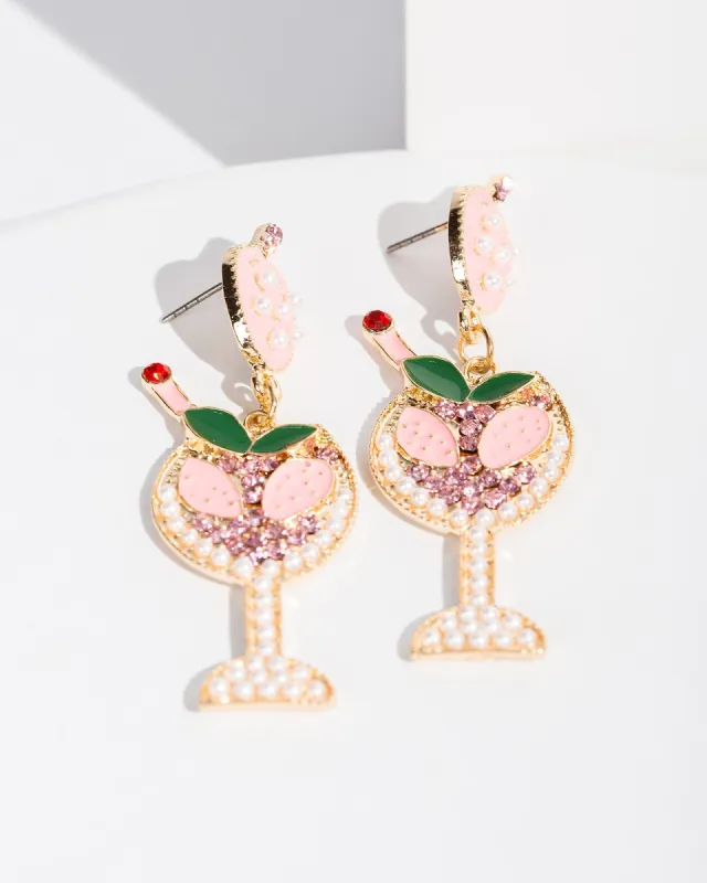 Multi Colour Strawberry Daiquiri Earrings sold by Collete Hayman