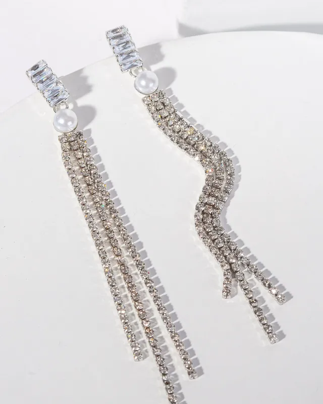 Crystal Pearl Drop Earrings sold by Collete Hayman