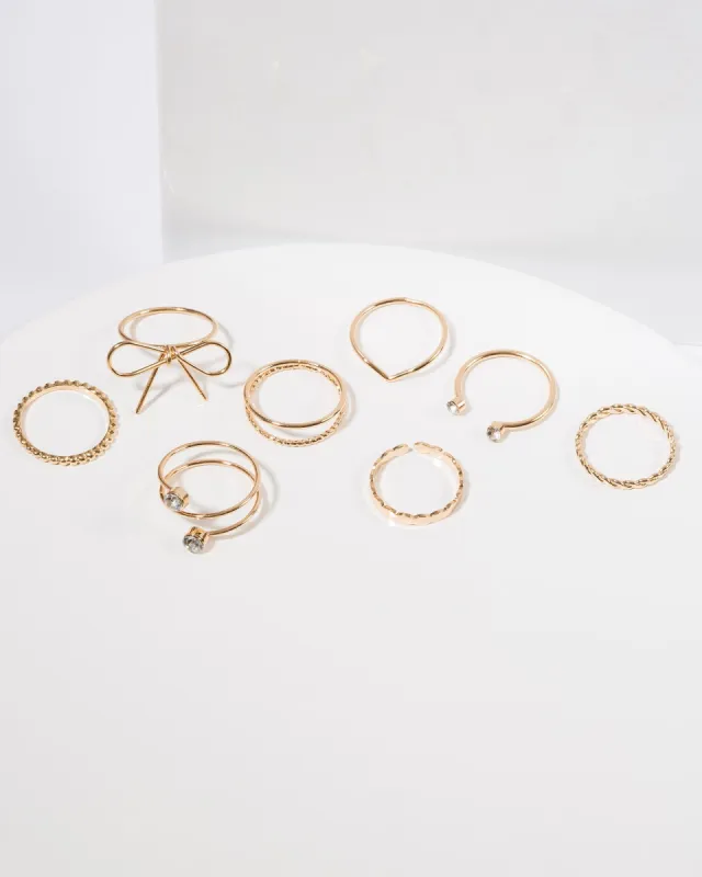 Gold Fine Bow Ring Pack sold by Collete Hayman