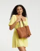 Tan Yesenia Tassel Tote Bag sold by Collete Hayman