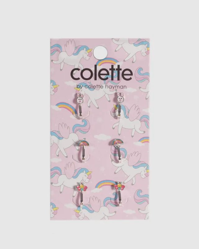 Bunny Rainbow Clip On Earrings sold by Collete Hayman