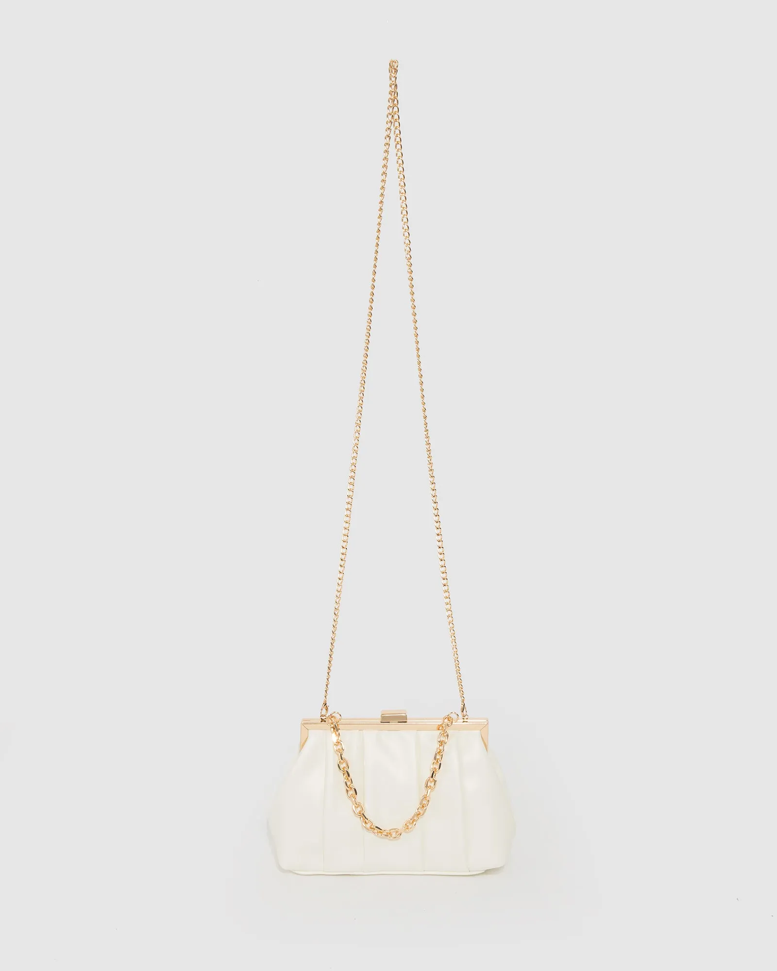 White Madison Frame Clutch Bag sold by Collete Hayman product image thumbnail 3