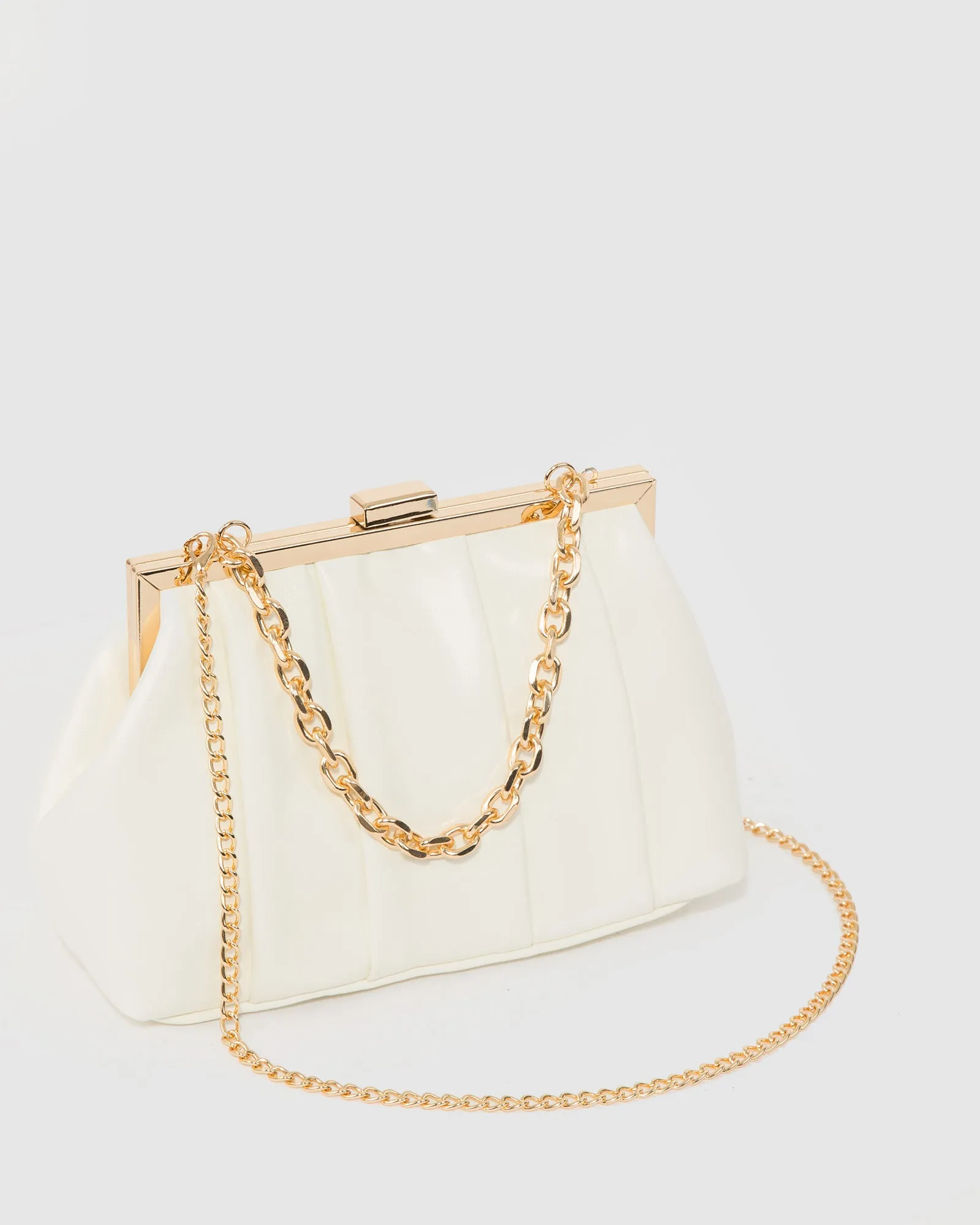 White Madison Frame Clutch Bag sold by Collete Hayman product image thumbnail 2