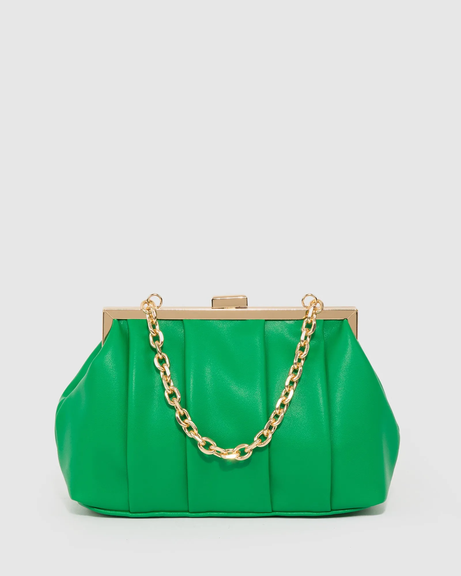 Green Madison Frame Clutch Bag sold by Collete Hayman