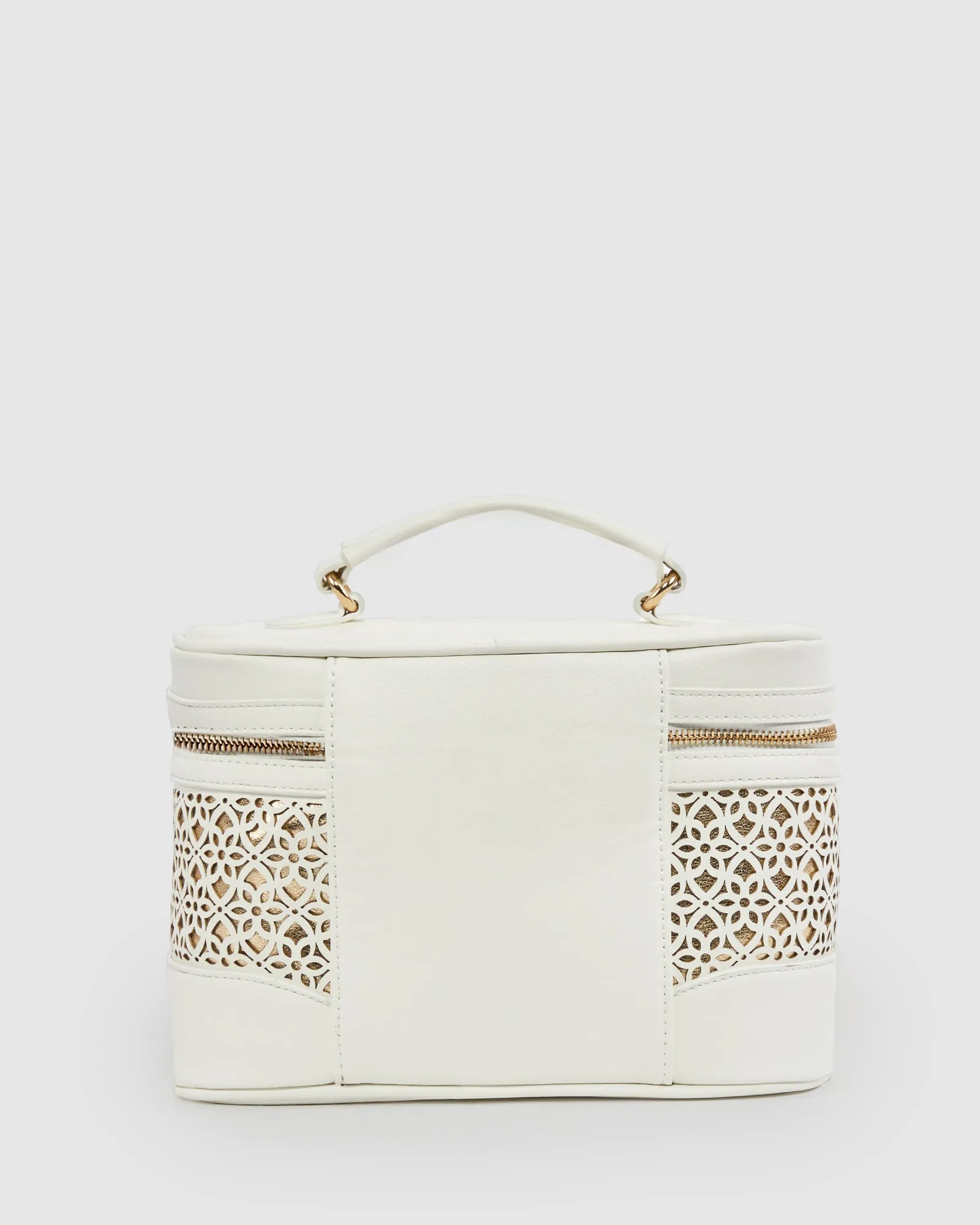 White Erina Lasercut Cosmetic Case Pack sold by Collete Hayman product image thumbnail 5