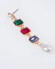 Multi Colour Fine Rectangle Drop Earrings sold by Collete Hayman
