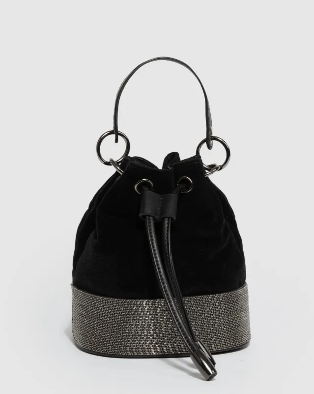 Black Anna Evening Bucket Bag sold by Collete Hayman