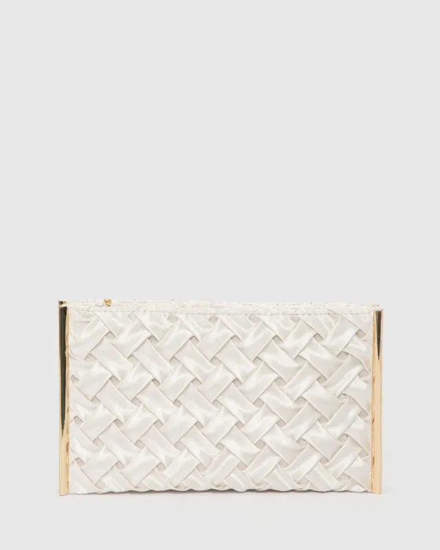 Ivory Dany Double Pouch Clutch Bag sold by Collete Hayman