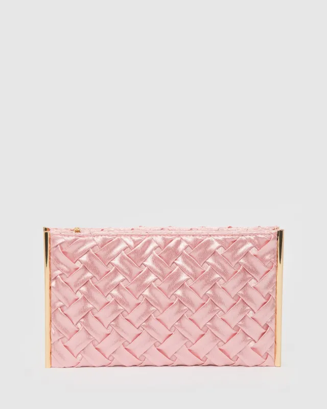 Pink Dany Double Pouch Clutch Bag sold by Collete Hayman