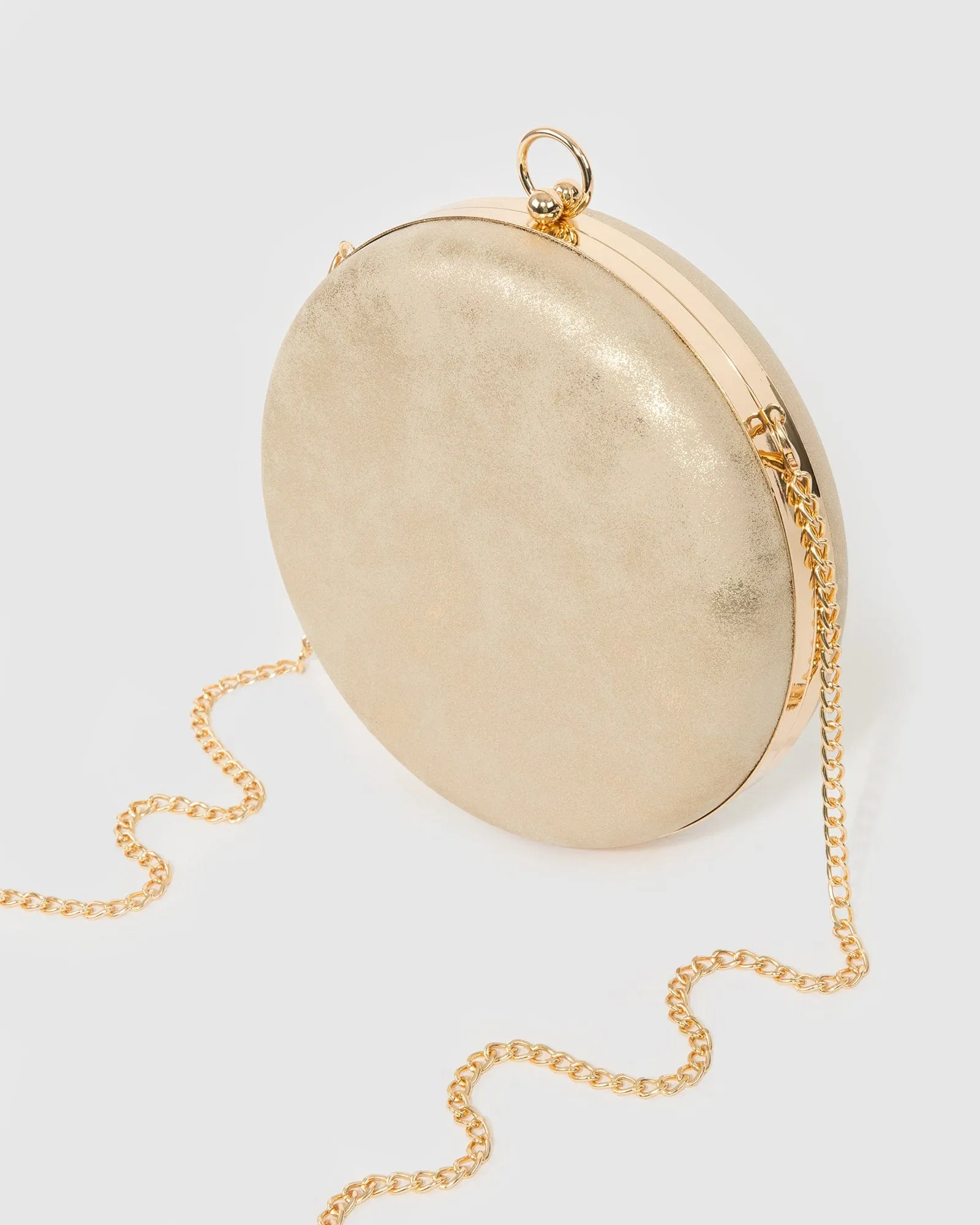 Gold Yuki Round Clutch Bag sold by Collete Hayman product image thumbnail 4