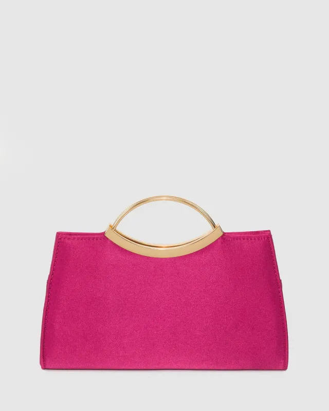 Pink Jessie Handle Clutch Bag sold by Collete Hayman