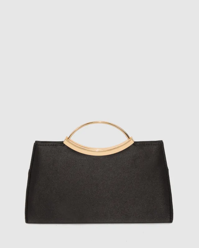 Black Jessie Handle Clutch Bag sold by Collete Hayman