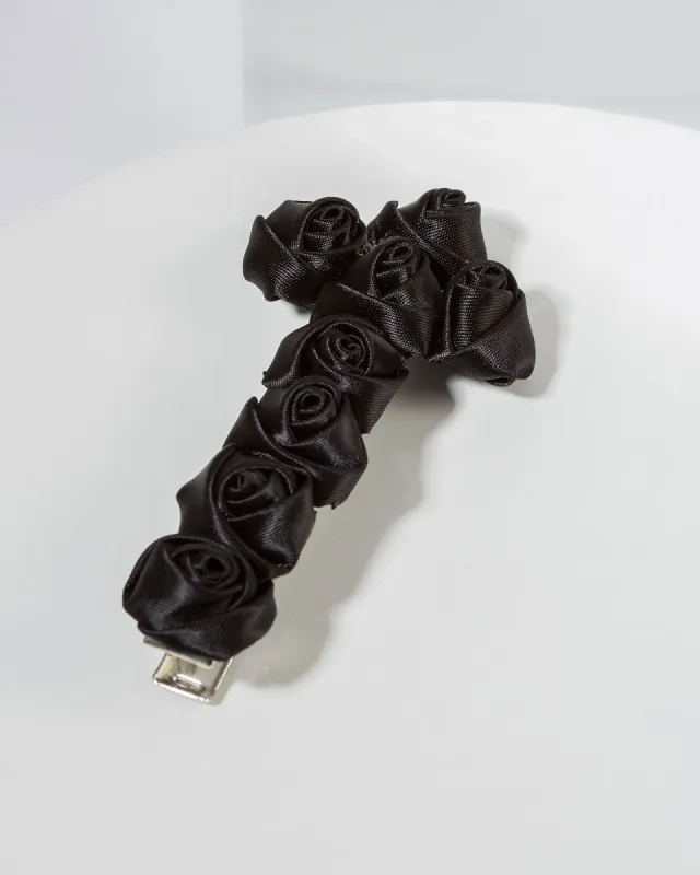 Black Rosette Cross Hair Clip sold by Collete Hayman