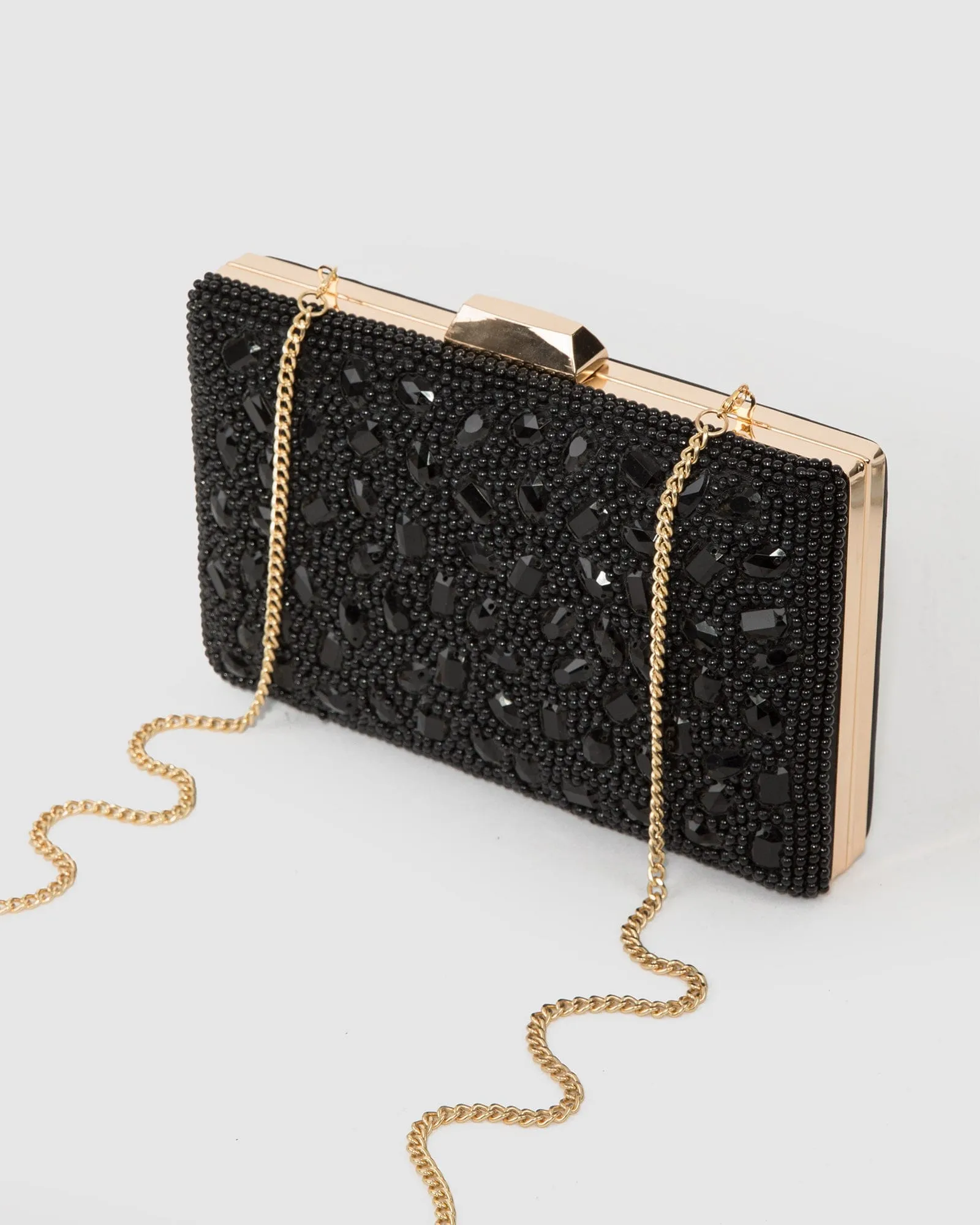 Black Lienke Beaded Clutch Bag sold by Collete Hayman product image thumbnail 4