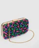 Multi Colour Zoe Beaded Clutch Bag sold by Collete Hayman