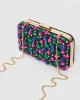 Multi Colour Zoe Beaded Clutch Bag sold by Collete Hayman