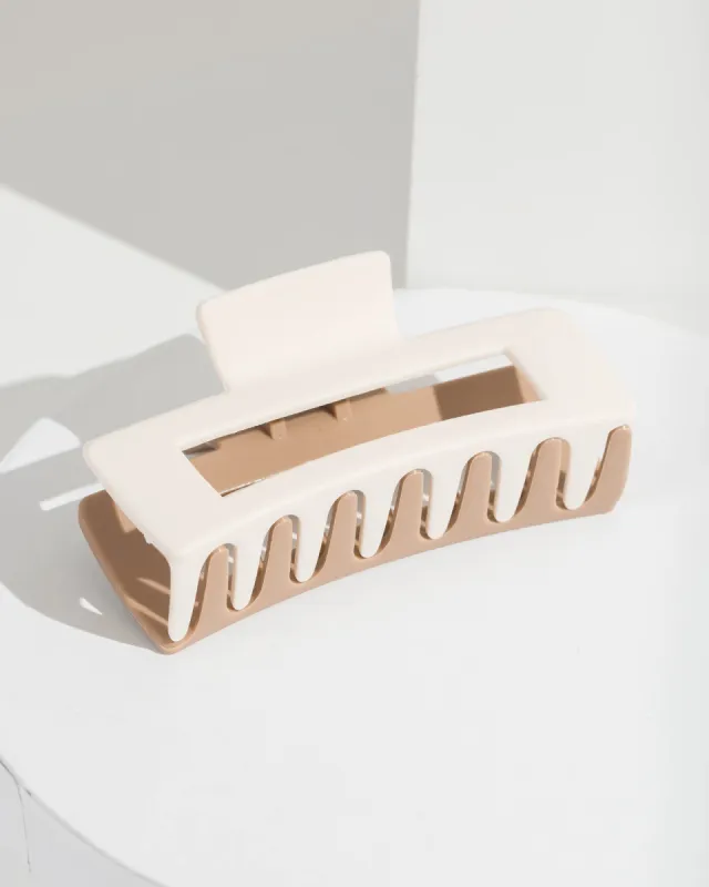 Multi Colour Two Tone Rectangle Claw Clip made by Collete Hayman