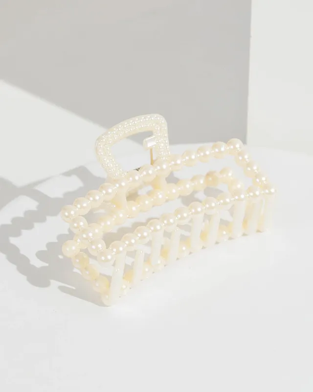 Rectangle Pearl Claw Clip sold by Collete Hayman