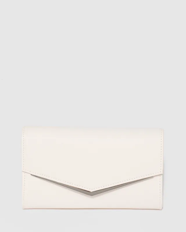 Ivory Kelsey Evening Clutch Bag sold by Collete Hayman