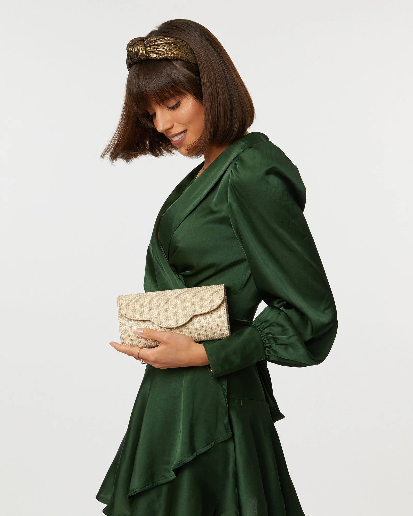 Gold Verna Glitter Clutch Bag sold by Collete Hayman product image thumbnail 5