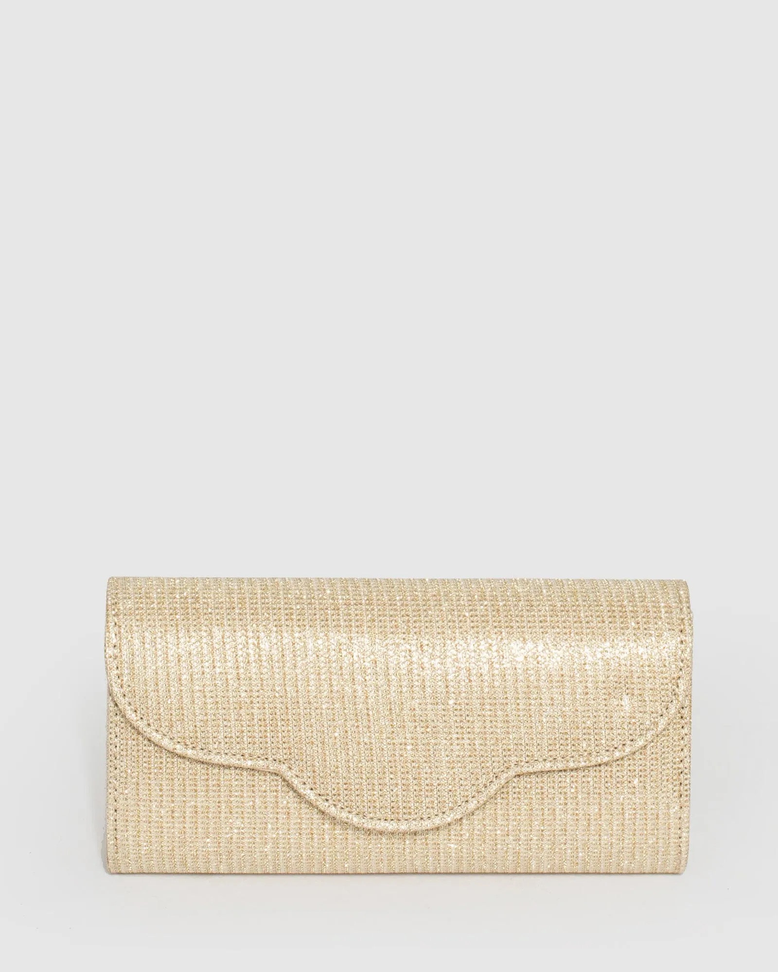 Gold Verna Glitter Clutch Bag sold by Collete Hayman