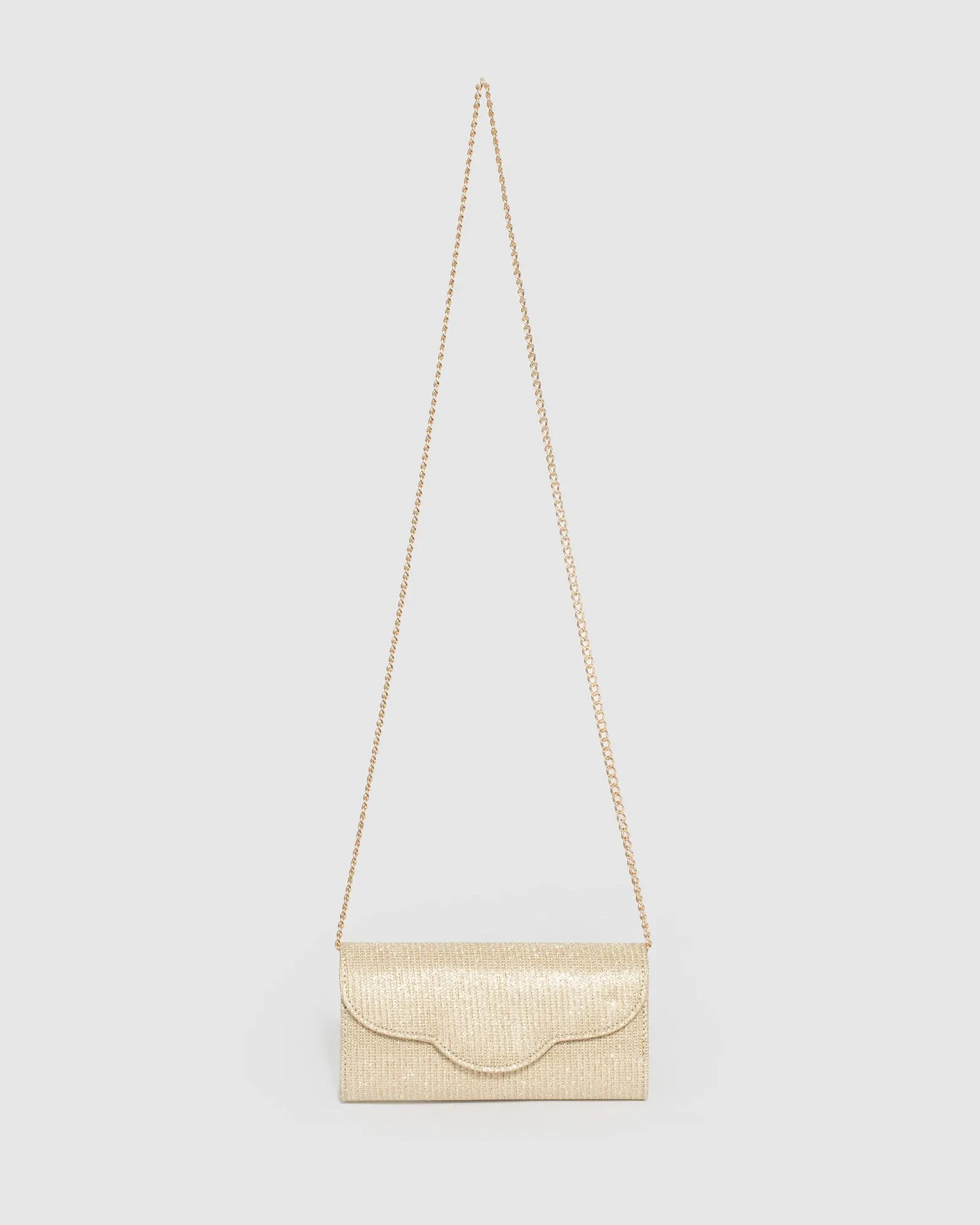 Gold Verna Glitter Clutch Bag sold by Collete Hayman product image thumbnail 4